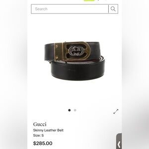 Gucci Black/Brown Leather Reversible Belt with Gold Hardware